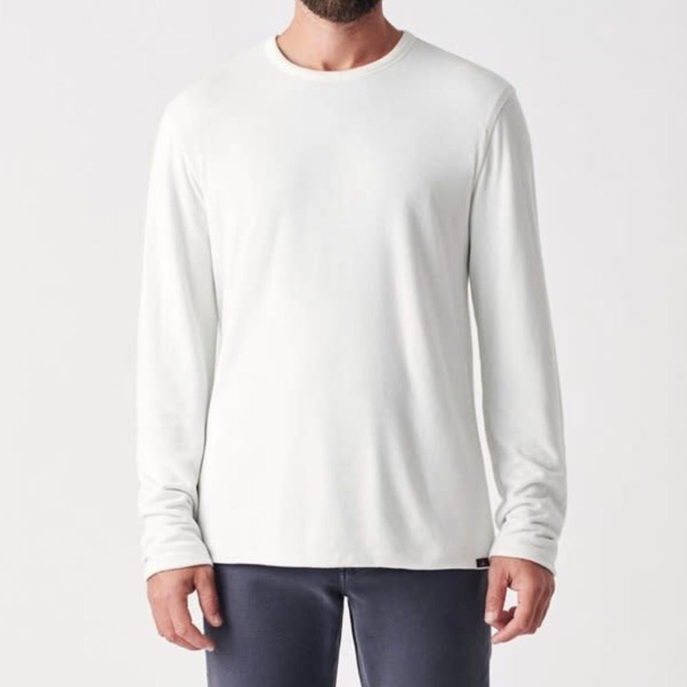 NWT Faherty Cloud Reversible Crew Light Blue Heat… - image 2